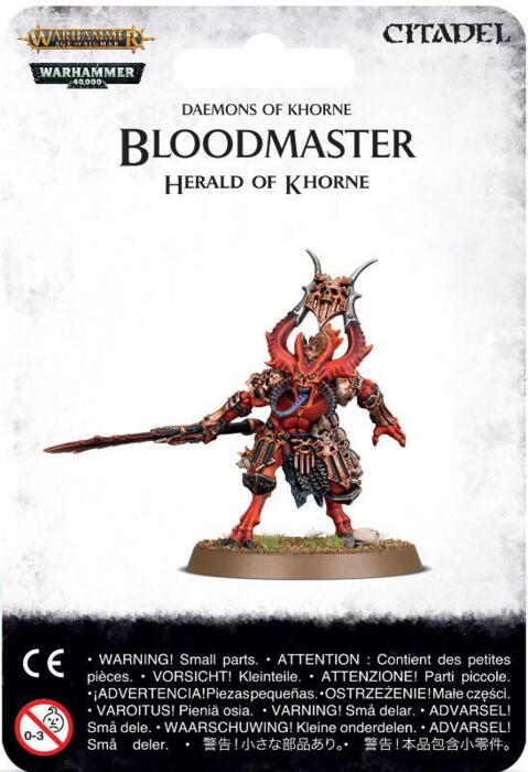 Med denne Bloodmaster, Herald of Khorne gør du dine Bloodletters endnu stærkere. Bloodmaster er et must have i en hver Warhammer 40k eller Motals Realms hær.