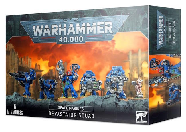 Bring Gud-Emperors hellige destruktion til dine modstandere, med disse Space Marine specialister i ødelæggelse: et ærværdigt Devastator Squad