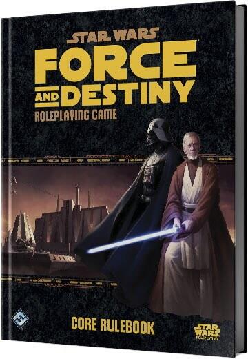 Force and Destiny Core Rulebook indeholder de grundlæggende regler til at spille med Jedis i Star Wars rollespil