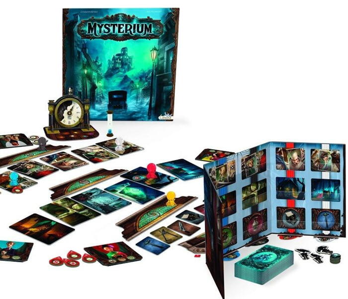 In Mysterium, a reworking of the game system present in Tajemnicze Domostwo, one player takes the role of ghost while everyone else represents a medium.