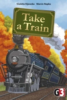 Take a Train er et familiespil for 2-6 spillere fra 8 år og opefter, hvor spillerne som investorer byder på lokomotiv- og vognkort i tre runder