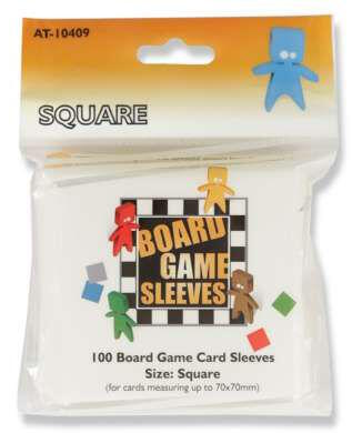 Board Game Sleeves - Original - Square, 70 x 70 mm fra Arcane Tinmen hjælper med at beskytte dine kort under brug