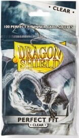 Dragon Shield Standard Perfect Fit Sleeves - Clear/Clear 100 stk