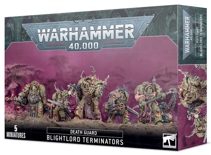 Death Guard-krigere, som er bundet til evig tjeneste i deres Cataphractii-dragter mens de spreder sygdom