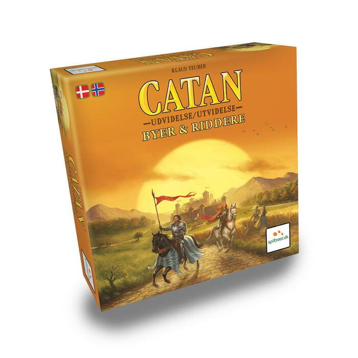 Hjælp til med at beskytte Catan mod Babarene i denne brætspil udvidelse Catan: Byer & Riddere