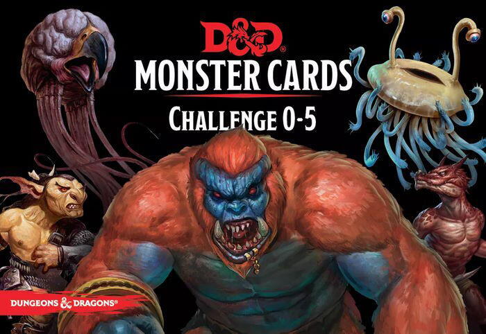 Monster Cards: Challenge 0–5 indeholder kort til mange Dungeons & Dragons fjender i den lette ende