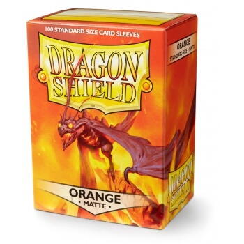 Dragon Shield Standard Sleeves har en fed Mat Orange farve