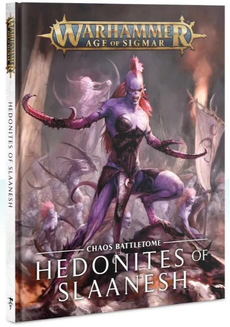 Battletome: Hedonites of Slaanesh indeholder lore og regler for Den Mørke Prins' hærer