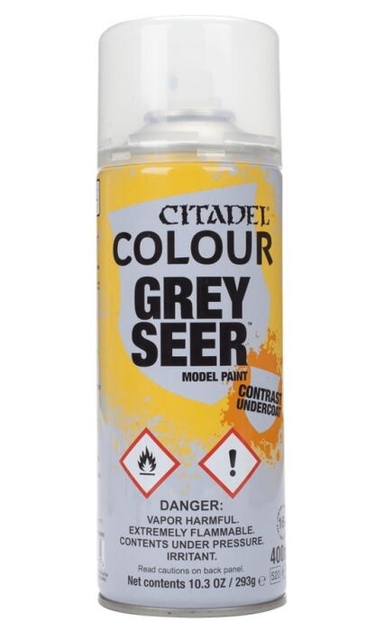 Grey Seer Spray som bliver brugt som base til kontrast maling