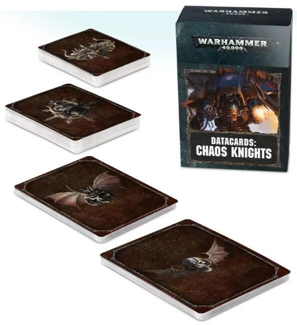 Datacards: Chaos Knights giver spilleren reference kort