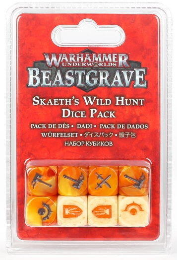 Warhammer Underworlds Beastgrave Skaeth Wild Hunt Terninger - Unikke terninger der matcher dette Kurnothi warband