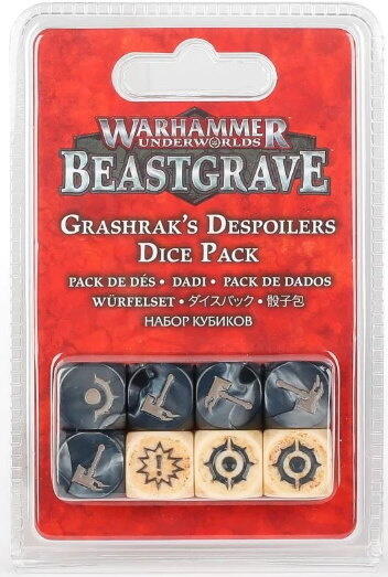 Warhammer Underworlds: Beastgrave -  Grashraks Despoilers Terninger - Fede terninger til dette chaos warband