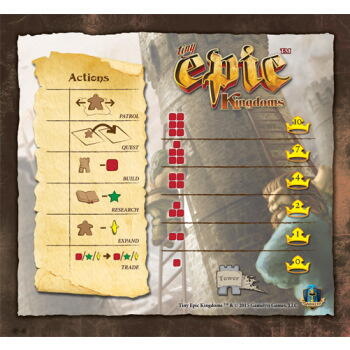 Tiny Epic Kingdoms Action Mat - Boost dit spil med denne smarte playmat!