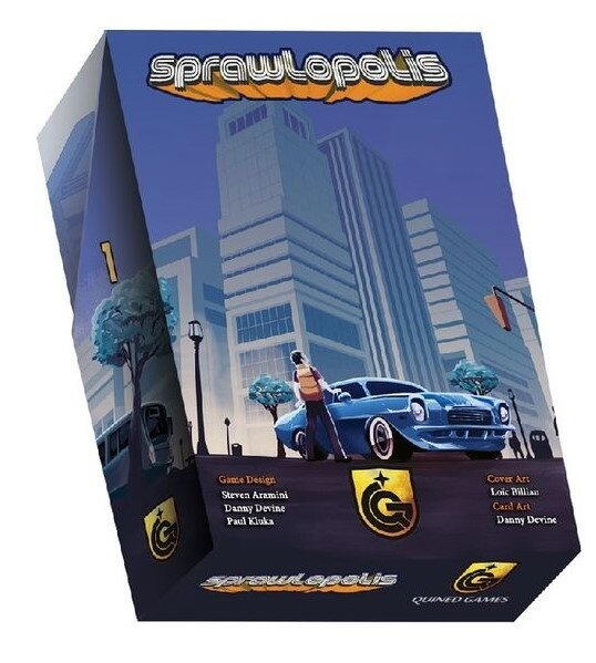 3D version af Sprawlopolis brætspils kassen