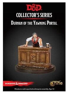 Figuren her Collector's Series: Durnan of the Yawning Portal
er lavet i resin og kommer umalet og usamlet