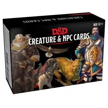 D&D Monster Cards - NPCs & Creatures - Et sæt af 182 laminerede kort med illustrationer og stats