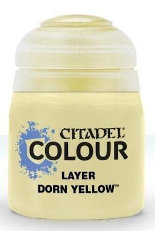 Citadel Colour Layer Paint Dorn Yellow 12 ml til maling af Warhammer og andre miniaturer