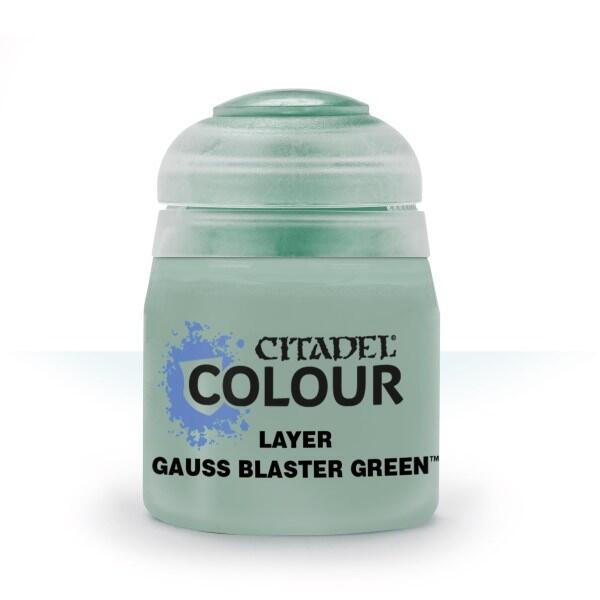 Citadel Colour Layer Paint Gauss Blaster Green 12 ml til maling af Warhammer og andre miniaturer