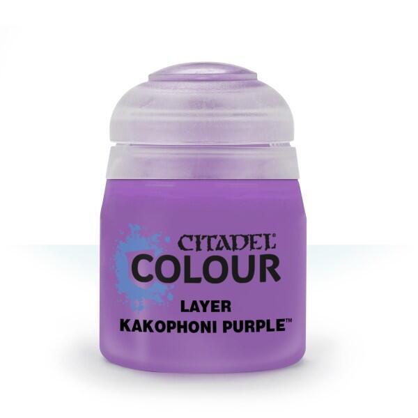 Citadel Colour Layer Paint Kakophoni Purple 12 ml til maling af Warhammer og andre miniaturer