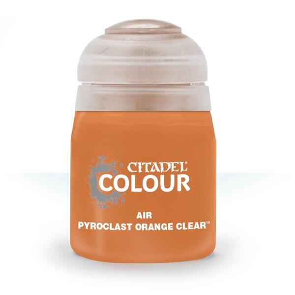 Citadel Colour Air Paint Pyroclast Orange Clear 24 ml til maling af Warhammer og andre miniaturer