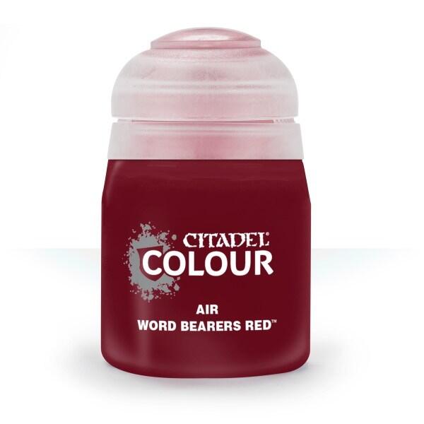 Citadel Colour Air Paint Word Bearers Red 24 ml til maling af Warhammer og andre miniaturer
