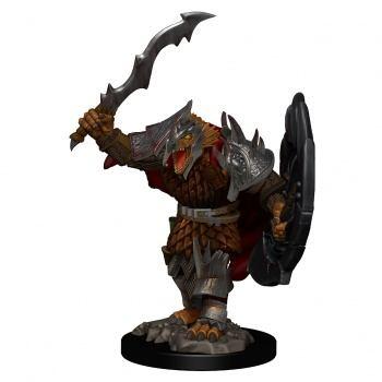 D&D Icons of the Realms Premium Figures: Dragonborn Male Fighter - malet figur til at komme på bordet straks i dit rollespil