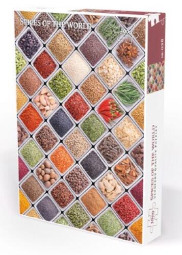 Et puslespil med 1000 brikker der viser Verdens Krydderier - Nordic Puzzles - Spices of the World