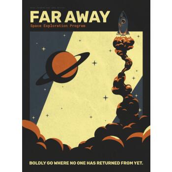 Udforsk fjerne planeter, og oplev nyt liv i brætspillet Far Away, men pas på. I er på et tæt budget, uden radio, og hjælp er håbløst langt fra jer.