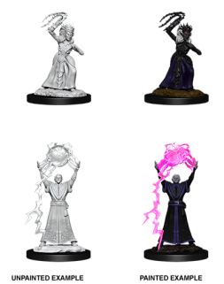Dette sæt figurer fra Nolzur's Marvelous Miniatures til D&D indeholder to drow-elvere, én magiker og én præstinde.