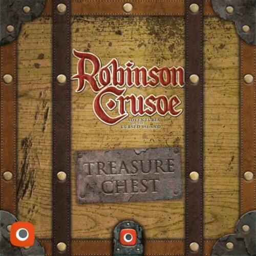 Robinson Crusoe: Adventures on the Cursed Island - Treasure Chest indeholder alle promo kort til spillet op til 2020
