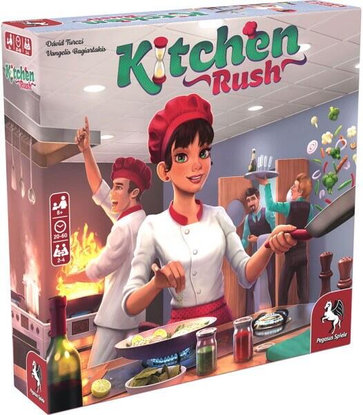 Kitchen Rush er et brætspil hvor spillerne skal samarbejde om at drive en restaurant