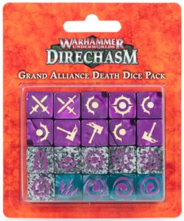 Warhammer Underworlds: Grand Alliance Death Terning Sæt viser klart hvilken side du er på i konflikten