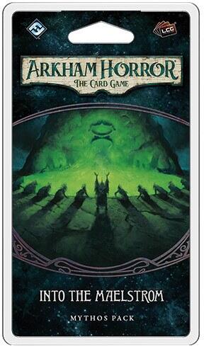 Into the Maelstrom Mythos Pack indeholder slutningen af Innsmouth Conspiracy kampagnen til Arkham Horror: The Card Game