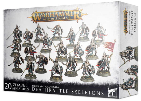 Deathrattle Skeletons er kernen i mange Soulblight Gravelords hære i Warhammer Age of Sigmar