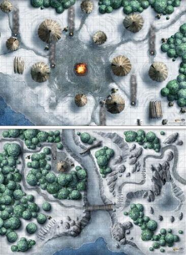To kort med tern fra Gale Force Nine til Icewind Dale området i din D&D kampagne