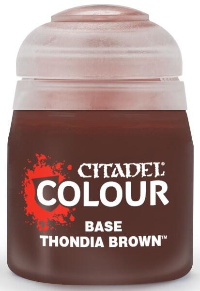 Citadel Colour Base Paint Thondia Brown 12 ml er en af de nye farver der er kommet med Warhammer Age of Sigmar 3rd Edition