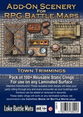 Add-On Scenery - Town Trimmings fra Loke BattleMats kan give dit rollespil lidt mere compleksitet