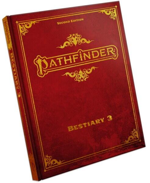 Bestiary 3 - Special Edition er flot indbundet, og vil være en perle i enhver Pathfinder 2nd Edition samling