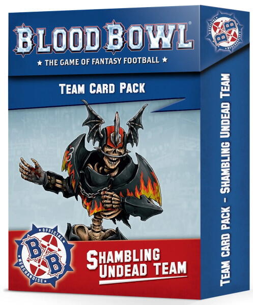 Shambling Undead Team Cards indeholder reference kort til dette Blood Bowl hold
