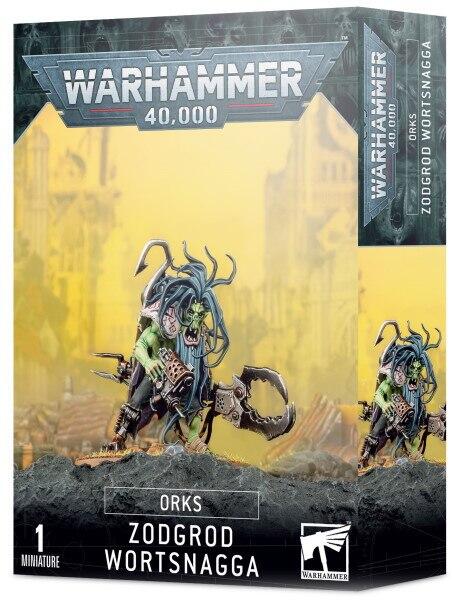 Zodgrod Wortsnagga er en legendarisk runtherd der kan tilføjes til din Orks hær i Warhammmer 40.000