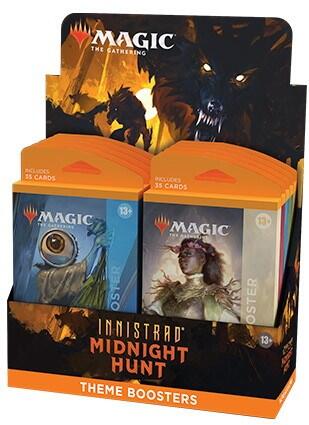 Innistrad: Midnight Hunt Theme Booster giver dig mulighed for at købe 35 Magic: The Gathering kort der er fokuseret på én farve, eller på varulve