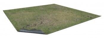 Grassy Fields Gaming Mat 90x90 cm fra Battle Systems giver en slagmark lavet som en græsmark