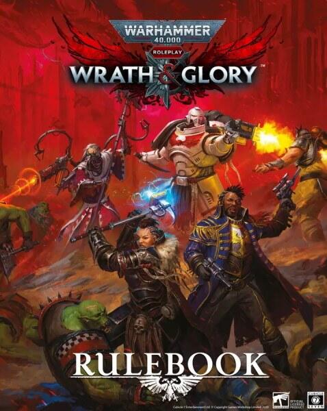 Wrath & Glory Rulebook indeholder alle regler du skal bruge for at skabe dine egne Warhammer 40.000 rollespil