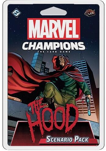 The Hood Scenario Pack indeholder udover et nyt scenarie hele 9 modulære sæt til Marvel Champions: The Card Game!