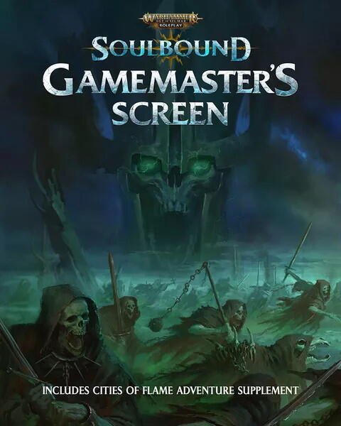 Warhammer Age of Sigmar RPG: Soulbound: Gamemaster's Screen indeholder referencer og tabeller der gør det nemmere at spille rollespillet
