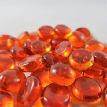 Chessex Glas Tokens - Crystal Orange kan f.eks. bruges til Magic: The Gathering eller som Æmber i KeyForge