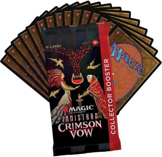 Innistrad: Crimson Vow Collector Booster indeholder 16 kort og 1 token til Magic: The Gathering
