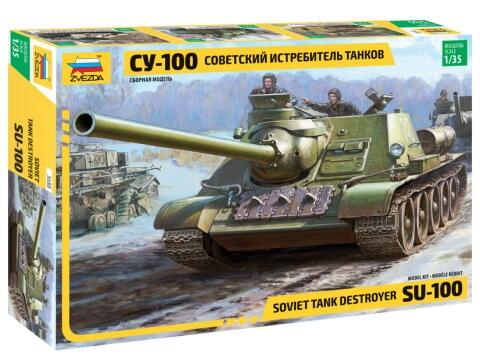 Samle denne model af Soviet tank destroyer SU-100