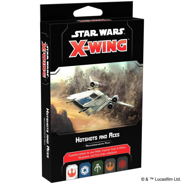 Hotshots and Aces Reinforcements Pack giver dig mange nye muligheder med alle fraktioner i Star Wars: X-Wing 2nd Edition