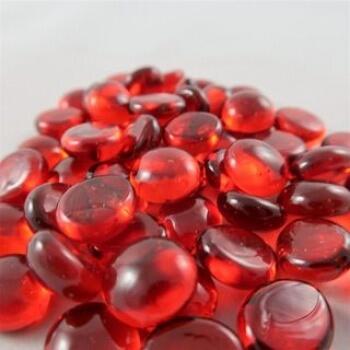 Hold styr på dit liv/skade med disse gaming sten Chessex Glas Tokens - Crystal Red